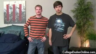 Hot twink scene Next, Tory lays back on the bed and Zaden stands next