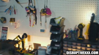 Spoiled brat fucked by big dick car mechanic