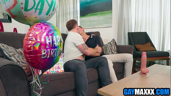 Roommates’ birthday gay sex
