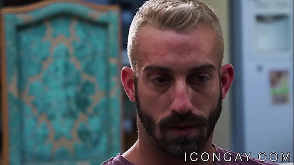 Blond bearded homo rides a huge dick after an amazing rimjob